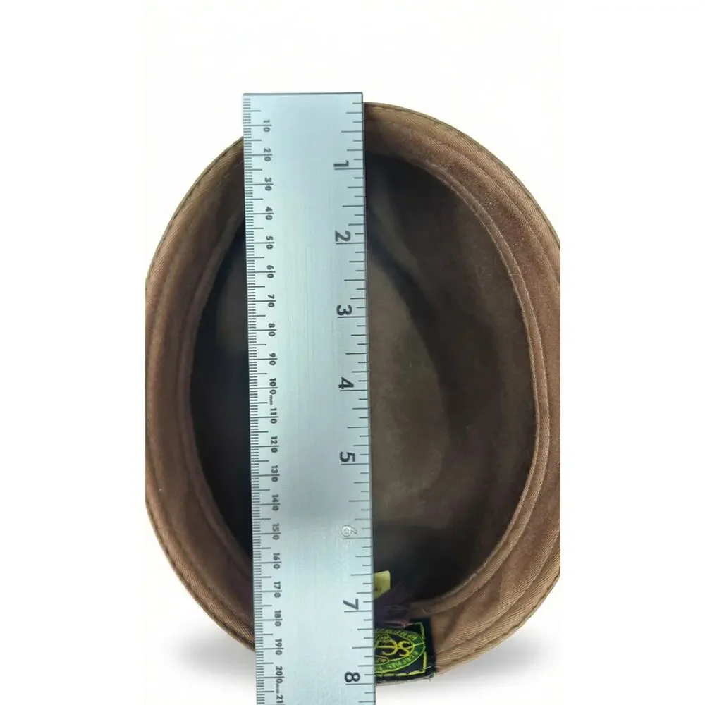 Scala L Classic Western Outback Fedora Hat Brown 100% Wool Felt Leather Band - Picture 8 of 8